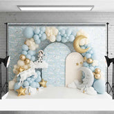 Aperturee - Aperturee Cow Jumped Over The Moon Photography Backdrop Space Rocket Party Banner