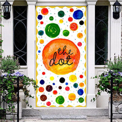 Aperturee - Aperturee Creative Painted Colorful The Dot Party Door Cover
