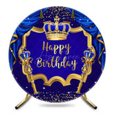 Aperturee - Aperturee Crown And Scepter Circle Happy Birthday Backdrop