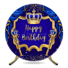 Aperturee - Aperturee Crown And Scepter Circle Happy Birthday Backdrop