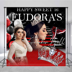 Aperturee - Aperturee Crown Sneaker Ball Custom Sweet 16 Birthday Backdrop