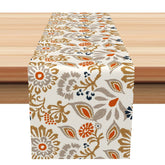Aperturee - Aperturee Cultural Boho Abstract Floral Pattern Table Runner