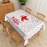Aperturee - Aperturee Cupid Love Valentine’S Day Rectangular Tablecloth