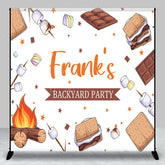 Aperturee Aperturee Custom Backyard Party Backdrop for Barbecue Campfire S’mores and Marshmallows Personalized Outdoor BBQ Decor