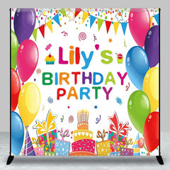 Aperturee - Aperturee Custom Balloon Flag Gifts Happy Birthday Backdrop