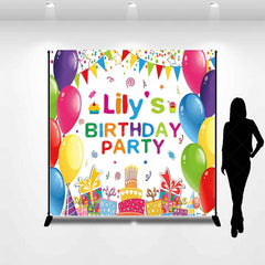 Aperturee - Aperturee Custom Balloon Flag Gifts Happy Birthday Backdrop