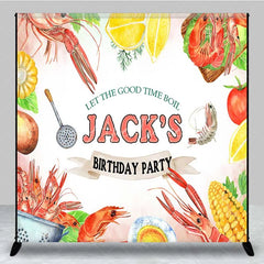 Aperturee - Aperturee Custom Birthday Backdrop Seafood Boil Crawfish Shrimp Feast Photography Background