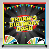 Aperturee Aperturee Custom Card Game Birthday Bash Backdrop Uno Inspired Colorful Party Theme Personalized Family Game Night Decor