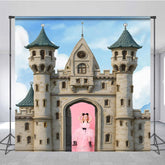 Aperturee - Aperturee Custom Photo Castle Cartoon Sky Birthday Backdrop