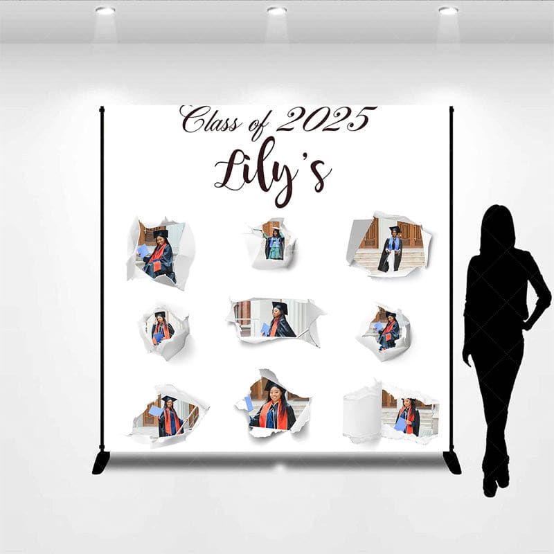 Aperturee - Aperturee Custom Photos Simple Congras Graduation Backdrop