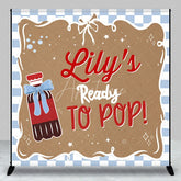 Aperturee - Aperturee Custom Soda Bottle Ready to Pop Backdrop Baby Shower Party Decor with Personalized Name