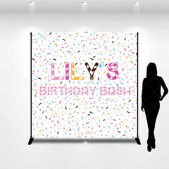 Aperturee - Aperturee Custom Sprinkles Birthday Backdrop Sweet Candy Confetti Photography Background