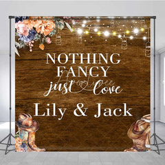 Aperturee - Aperturee Custom Western Wedding Backdrop Rustic Cowboy Boots Hat Photography Background