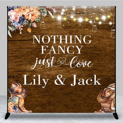 Aperturee - Aperturee Custom Western Wedding Backdrop Rustic Cowboy Boots Hat Photography Background