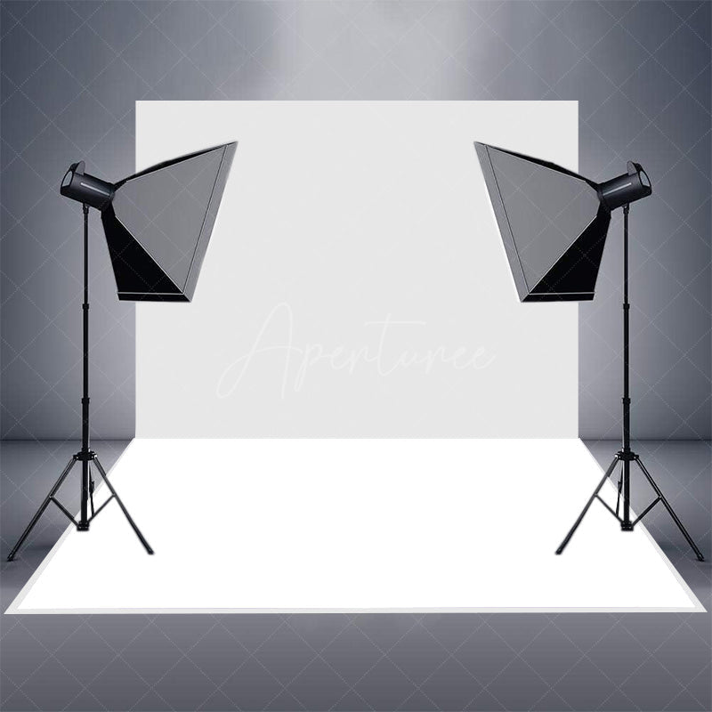 Aperturee - Aperturee Solid White Photography Rubber Floor Mat
