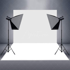 Aperturee - Aperturee Solid White Photography Rubber Floor Mat