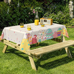 Aperturee - Aperturee Cute Confetti Kids Birthday Party Rectangle Tablecloth