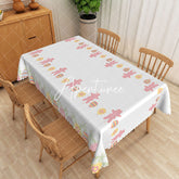Aperturee - Aperturee Cute Easter Bunny Eggs Kindergarten Party Tablecloth