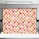 Aperturee - Aperturee Cute Heart Shaped Pattern Regular Photo Backdrop