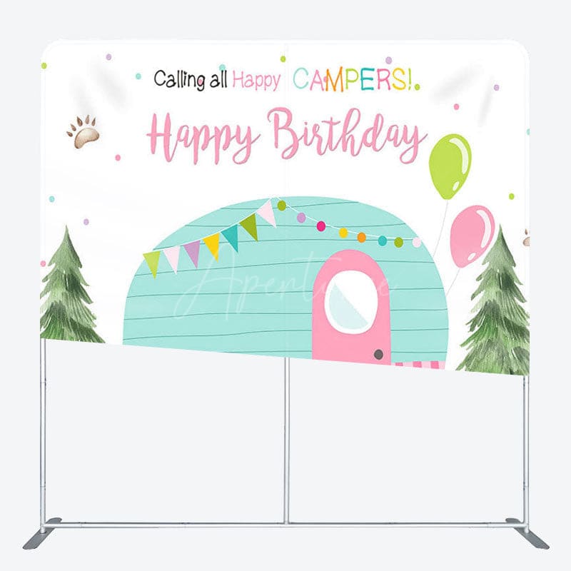 Aperturee - Aperturee Cute House Balloons Fabric Backdrop Cover for Birthday