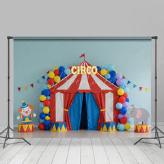 Aperturee - Aperturee Cute Joker Board Circus Balloon Cake Smash Backdrop