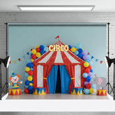 Aperturee - Aperturee Cute Joker Board Circus Balloon Cake Smash Backdrop