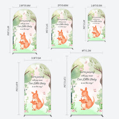Aperturee - Aperturee Cute Kangaroo Jumping Baby Shower Arch Backdrop