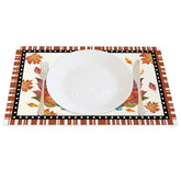 Aperturee - Aperturee Cute Pumpkin Fallen Maple Leaves Set of 4 Placemats