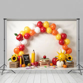 Aperturee - Aperturee Cute Welcome Back To School Balloon Arch Backdrop