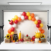 Aperturee - Aperturee Cute Welcome Back To School Balloon Arch Backdrop