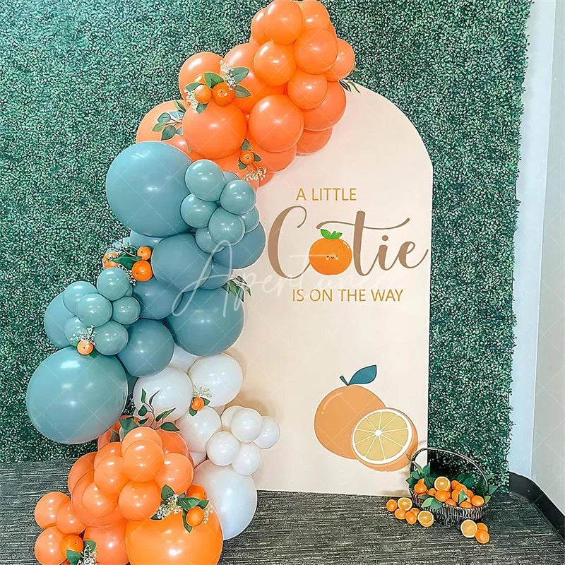 Aperturee - Aperturee Cutie On The Way Baby Shower Party Arch Backdrop