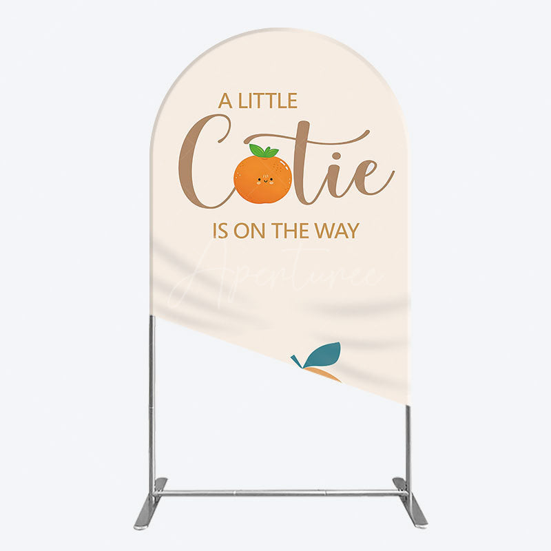 Aperturee - Aperturee Cutie On The Way Baby Shower Party Arch Backdrop