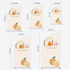 Aperturee - Aperturee Cutie On The Way Baby Shower Party Half Moon Arch Backdrop