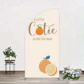 Aperturee - Aperturee Cutie On The Way Baby Shower Party Half Moon Arch Backdrop