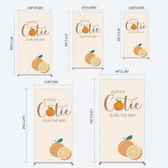 Aperturee - Aperturee Cutie On The Way Baby Shower Party Rectangle Backdrop