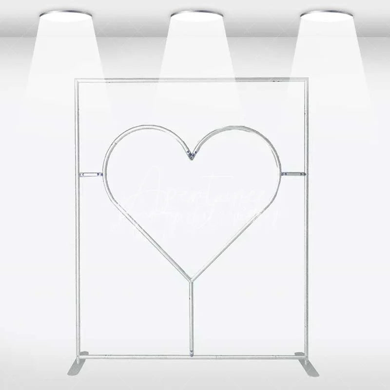 Aperturee - Aperturee Cutout Heart Shape Frame Love Wall Heart-shaped Stand Metal Stand for Wedding Decor