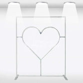 Aperturee - Aperturee Cutout Heart Shape Frame Love Wall Heart-shaped Stand Metal Stand for Wedding Decor