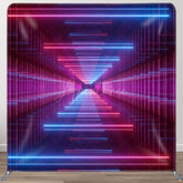 Aperturee - Aperturee Cyber Neon Red Blue Gradient Layering Party Backdrop