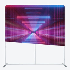 Aperturee - Aperturee Cyber Neon Red Blue Gradient Layering Party Backdrop