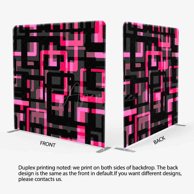 Aperturee - Aperturee Cyber Style Pink Texture Backdrop Cover For Birthday