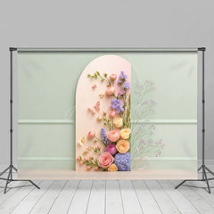 Aperturee - Aperturee Dainty Floral Clean Elegant Wall Wedding Backdrop