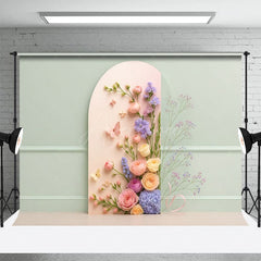Aperturee - Aperturee Dainty Floral Clean Elegant Wall Wedding Backdrop