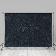 Aperturee - Aperturee Dark Asphalt Abstract Textured Photography Backdrop Black Grunge Gravel Surface for Moody Product Flat Lays