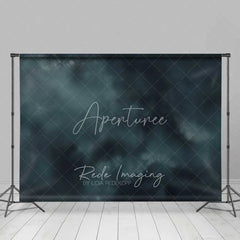 Aperturee - Aperturee Dark Blue Abstract Smoky Texture Backdrop Moody Cloud Grunge Photography Background Modern Portrait Decor