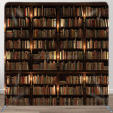 Aperturee - Aperturee Dark Bookshelf Photography Square Tension Backdrop