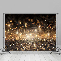 Aperturee - Aperturee Dark Brown With Bokeh Glitters Photography Backdrop
