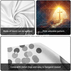 Aperturee - Aperturee Dark Cave Sunlight Cross Easter Garage Door Banner