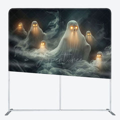 Aperturee - Aperturee Dark Death Ghost Halloween Square Tension Backdrop