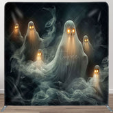 Aperturee - Aperturee Dark Death Ghost Halloween Square Tension Backdrop