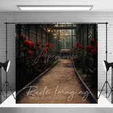 Aperturee - Aperturee Dark Indoor Lovely Greenhouse Window Photo Backdrop